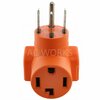 Ac Works 14-50P 50 Amp 4-Prong Plug to 14-30R 4-Prong Dryer Outlet AD14501430